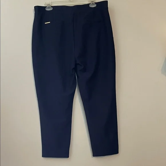 Michael Kors Navy Blue Trousers with Gold Zippers - Picture 5 of 6